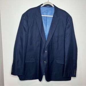 Saddlebred men’s size 52 regular blazer sports coat navy blue business